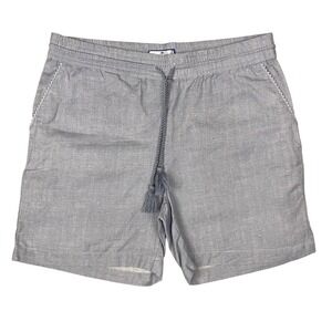 Island Collection Stella Parker Linen Blend Pull On Shorts Womens L Petite Blue